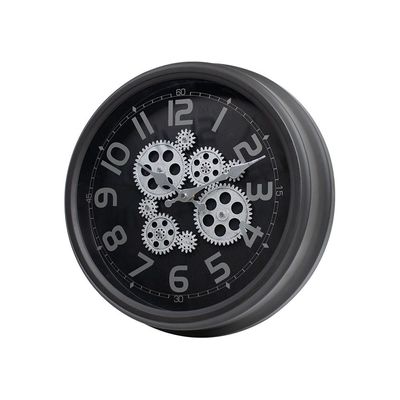 Sazwa Gear Iron Wall Clock Black 36X8.2X36Cm 